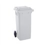 Contentor 120L Plástico 2 Rodas Branco Tampa Branca