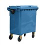 Contentor 800L Plástico 4 Rodas Azul c/Tampa Azul