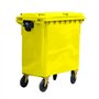 Contentor 800L Plástico 4 Rodas Amarelo c/Tampa Amarelo