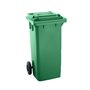 Contentor 120L Plástico 2 Rodas Verde Tampa Verde