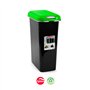 Contentor 25L Plástico Preto Tampa Verde