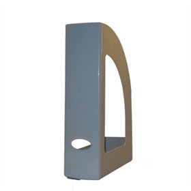 Porta Revistas 32x25x8cm Plástico Opaco Cinza