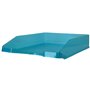 Tabuleiro Secretária Transparente Azul Turquesa