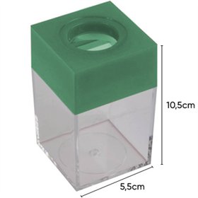 Porta Clips Magnético Quadrado Verde