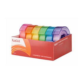 Fita Adesiva 13mmx2m Dispensador Eagle Cx Expositor 6un