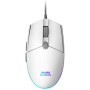 Mouse mouse mars gaming mmgw óptico usb 6 botões 3200dpi rgb branco