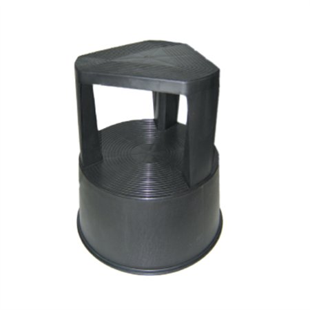 Tamborete/Escadote Plástico 2 Niveis 45cm Altura Preto