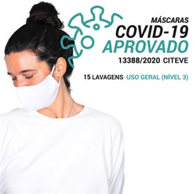 Máscara Reutilizável 25 Lavagens Hans A Branco 1 un
