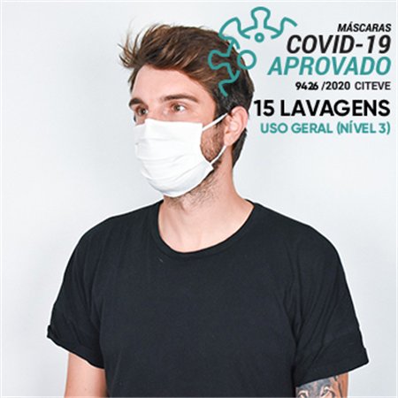 Máscara Reutilizável 15 Lavagens DANIELLE A Branco 1un