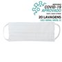Máscara Reutilizável 20 Lavagens Branco (Pregas) 1un