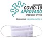 Máscara Reutilizável 50 Lavagens Adulto Branco Pack 3un
