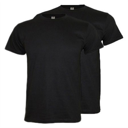 T-Shirt Adulto Algodão 155g Preto Tamanho L Pack 2un