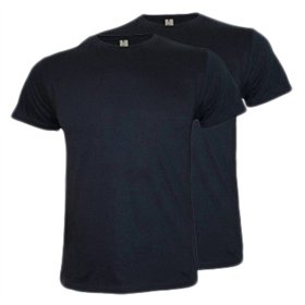 T-Shirt Adulto Algodão 155g Azul Navy Tamanho S Pack 2un