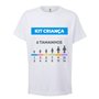 Kit Amostra - T-Shirt Criança Branco Vários Tamanhos 6un