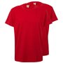 T-Shirt Criança Algodão 155g Vermelho Tamanho 9/11 Pack 2un