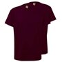 T-Shirt Criança Algodão 155g Bordeaux Tamanho 5/6 Pack 2un