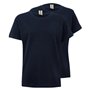T-Shirt Criança Algodão 155g Azul Navy Tamanho 7/8 Pack 2un