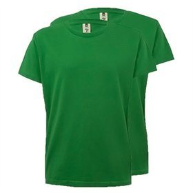T-Shirt Criança Algodão 155g Verde Kelly Tamanho 9/11 Pack2