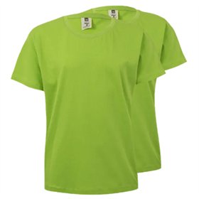 T-Shirt Criança Algodão 155g Lima Tamanho 9/11 Pack 2un