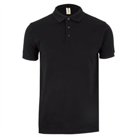 Polo Manga Curta Adulto Preto Tamanho M