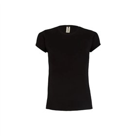 T-Shirt Mulher Algodão 155g Preto Tamanho M