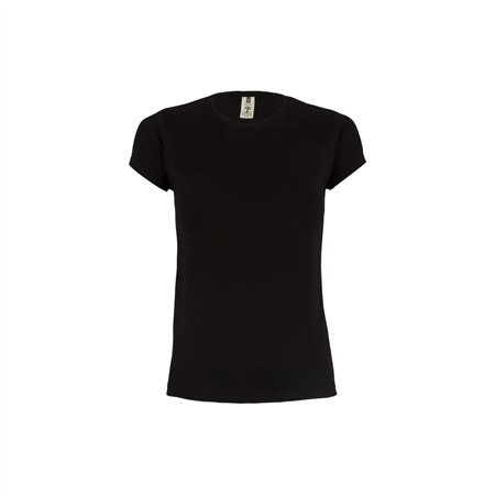 T-Shirt Mulher Algodão 155g Preto Tamanho M