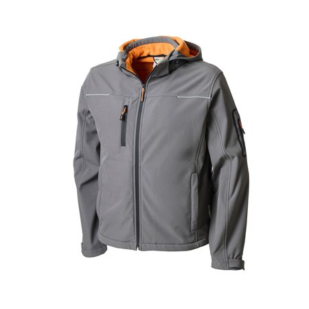Casaco Soft Shell Impermeável Capuz M NERI NEW LUCERNA Cinza