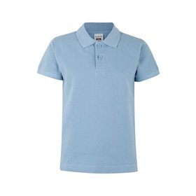 Polo Manga Curta Criança Azul Claro Tamanho 3/4