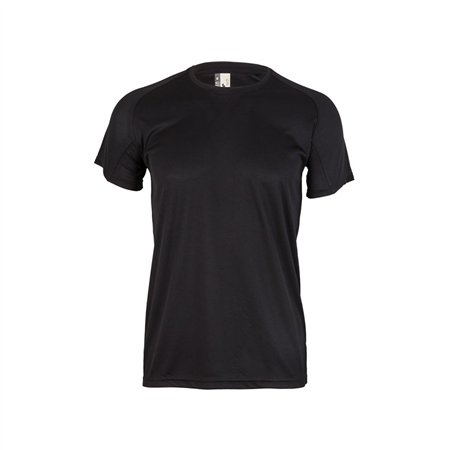 T-Shirt Adulto 100% Poliéster Bird Eye 130g Preto Tamanho M