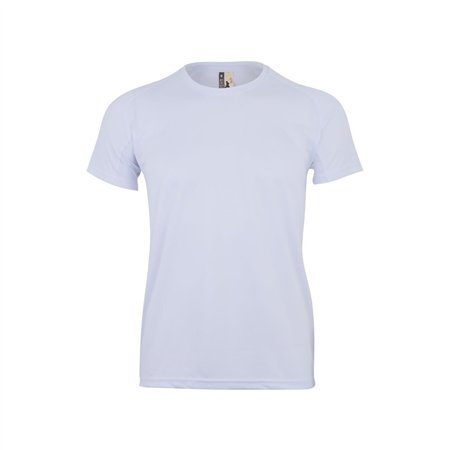 T-Shirt Adulto 100% Poliéster Bird Eye 130g Branco Tamanho M