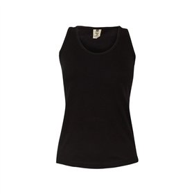 Top Alças Mulher 100% Algodão RingSpun 155g Preto Tam.L