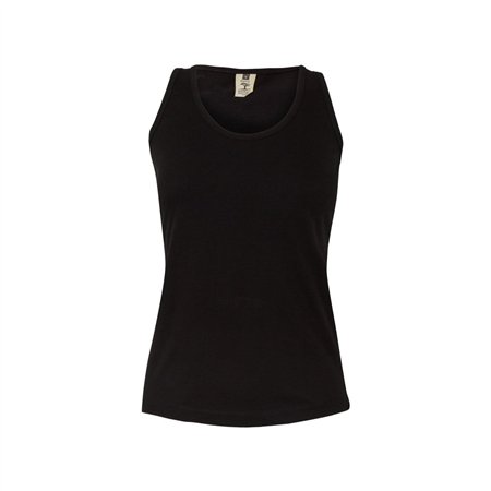 Top Alças Mulher 100% Algodão RingSpun 155g Preto Tam.L