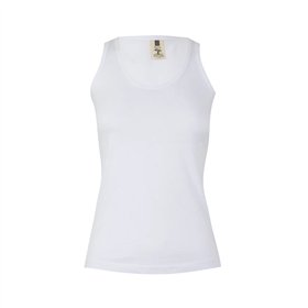 Top Alças Mulher 100% Algodão RingSpun 155g Branco Tam.L
