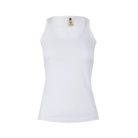 Top Alças Mulher 100% Algodão RingSpun 155g Branco Tam.L