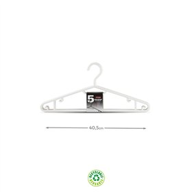 Cabide 40,5x18x3,3cm Branco 5un