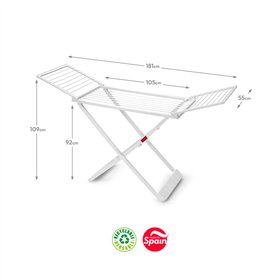 Estendal 181x55x109cm Resina Branco