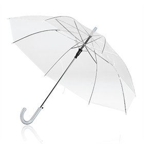 Guarda-Chuva Automático 8 Varas Transparente Cabo Plástico