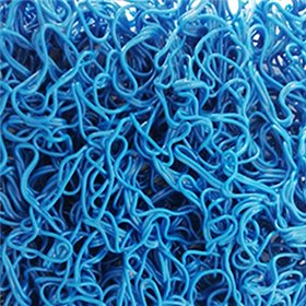 Tapete Malha PVC s/Fundo 14mm Azul Metro Linear