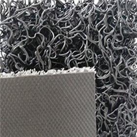 Tapete Malha PVC c/Fundo 14mm Preto Metro Linear