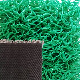 Tapete Malha PVC c/Fundo 14mm Verde Metro Linear