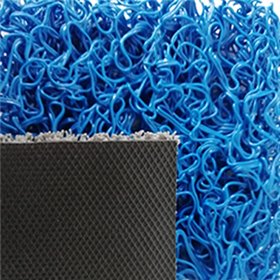 Tapete Malha PVC c/Fundo 14mm Azul Metro Linear