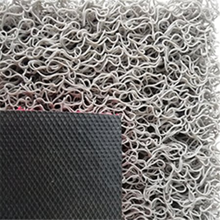Tapete 40x60cm Malha PVC Vinil Esparguete Rebordo Cinza