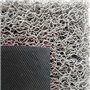 Tapete 40x60cm Malha PVC Vinil Esparguete Rebordo Cinza