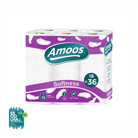 Papel Higiénico Doméstico 30mts 3Fls 50g Softness 18 Rolos