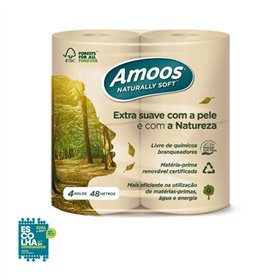 Papel Higiénico Doméstico 48mts 2Fls Naturally Soft 4 Rolos