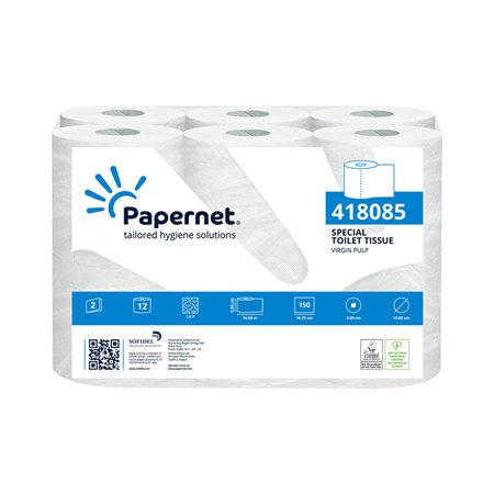 Papel Higiénico Doméstico 16mts 2Fls 33g PAPERNET 12 Rolos