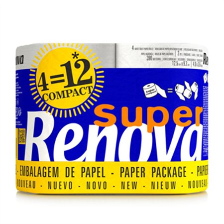 Papel Higiénico Doméstico 44,9mts 2Fls Renova 4 Rolos (412)