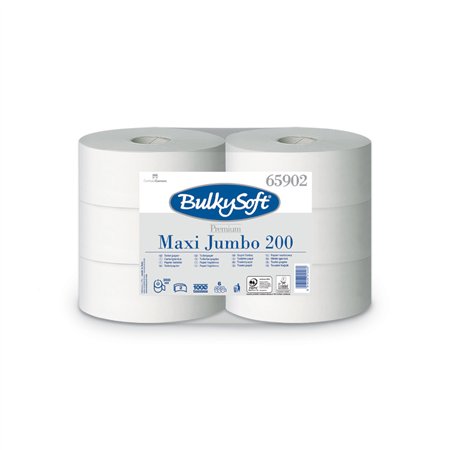 Papel Higiénico (Jumbo) 200mts 2Fls Bulkysoft Ex.Central 6un