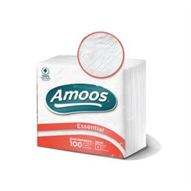 Guardanapos 22x22 2Fls Branco Amoos 100un