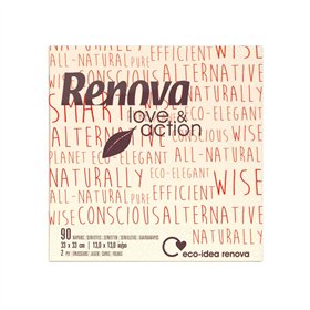 Guardanapos 33x33 2Fls Reciclados Renova Love&Action 90un